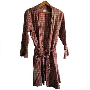 PACT Plaid Robe Womens Medium Organic Cotton